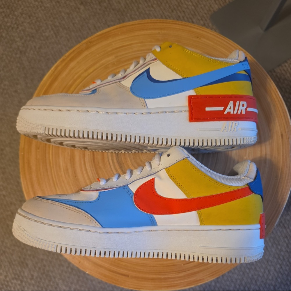 Nike Air Force 1 Shadow "Sail/Blue/Orange" – Women's Size 10 (US) - Picture 6 of 11